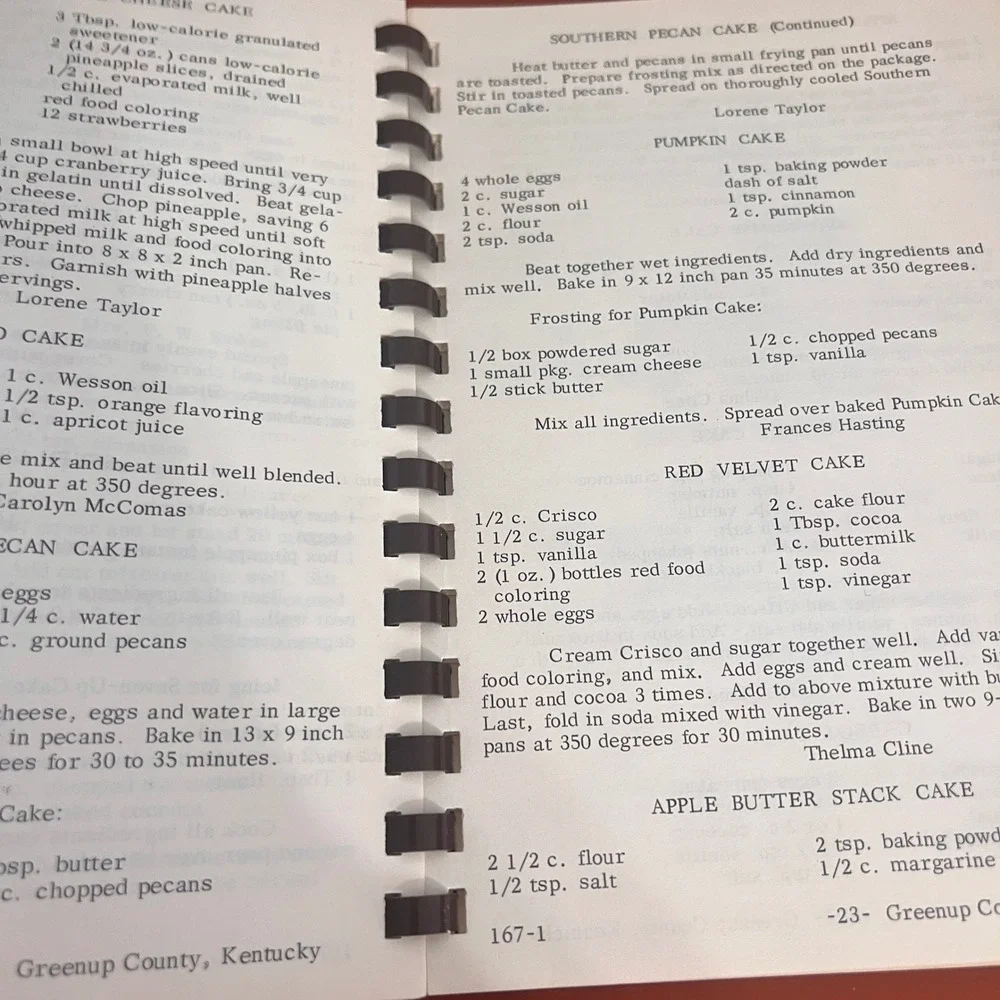 Vintage 1971 Burnt Offerings Greenup County Kentucky Peace Officers Cookbook